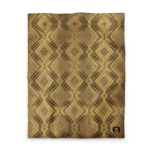 Legacy Luxe Monarch Mosaic Single/Dual <b>Linen</b> Duvet Cover <b>Set</b> Luxury Home Bedding with Quality Grade - Product Image 1