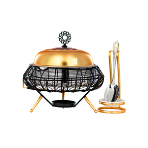 Chauffe-plats en acier inoxydable Chef chauffe-plats or et argent chauffe-plats Buffet chauffe-plats - Product Image 4