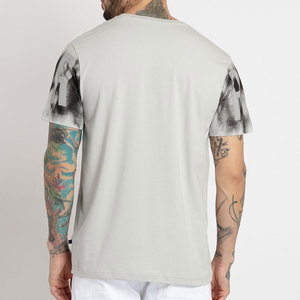 Taille régulière couleur unique ombre légère T-Shirt pour hommes Slim Fit Offre Spéciale coton fait hommes T-Shirt - Product Image 3