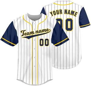 Venta al por mayor de fábrica, uniforme de Béisbol Juvenil para hombres, impresión personalizada, manga larga, camiseta de béisbol personalizada para hombres - Product Image 4