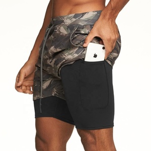 Best Selling Men's Double <b>Layer</b> Athletic Running Shorts Premium Quality Casual Style with Quick Drying & Side Pockets - Product Image 5