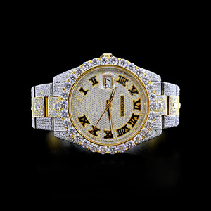 Superventas cuadrado antiguo Alto cuarzo diamante reloj estilo Hip Hop Iced VVS claridad Moissanite Diamante tachonado acero inoxidable - Product Image 3