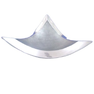 Tazón de fruta y masa triangular de aluminio pulido hecho a mano, regalos de Navidad ecológicos y sostenibles, personalizables con lazo - Product Image 1