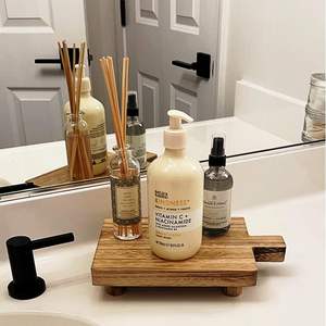 Plateau de bain en bois de luxe avec poignées latérales charme rustique parfait pour contenir les essentiels du bain et créer une expérience semblable à celle d'un spa - Product Image 5
