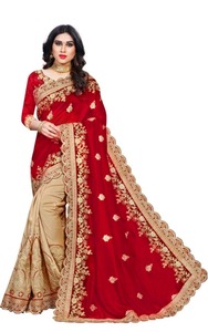 Pakaian Pesta Kerja Berat <span class=keywords><strong>Saree</strong></span> Desainer Bordir Sutra dan Batu Kerja Bollywood <span class=keywords><strong>Saree</strong></span> - Product Image 3