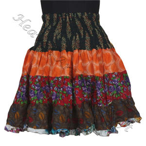 Gypsy indien Patchwork Mini Rara Hippy Boho Festival jupe Boho élégant MS101 Patch coton Mini Sexy jupe pour vêtements d'été - Product Image 4