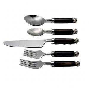 Juego de Cubiertos de Acero Inoxidable y Resina con Mango de Resina de Lujo Ecológico y Estilo Único para Restaurantes de Hotel - Product Image 3