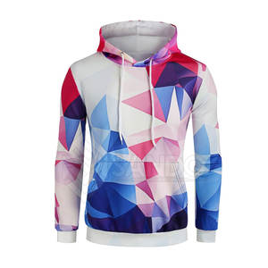 เสื้อฮู้ดผ้าฝ้ายโพลีเอสเตอร์พิมพ์ลายซับลิเมชันแบบยั่งยืนใส่สบาย - Product Image 1