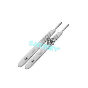 Poignées de scalpel coudées 16 CM Fabricants de microchirurgie en acier inoxydable Fabriqué avec AISI 420 de source réputée - Product Image 4