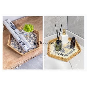 Elegant Rattan Serving Tray Handcrafted Multi-Purpose Modern Home Decor Premium Quality Movable Tradebyd - Product Image 4