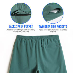 Shorts de sport pour homme taille haute, séchage rapide, respirant, fitness, course à pied, entraînement, fermeture à cordon, 100% polyester - Product Image 5