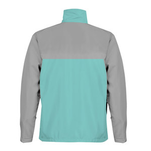 Veste coupe-vent à capuche en toile imperméable et à col montant pour hommes, respirante, style travail et course à pied, avec logo personnalisé pour hiver - Product Image 2