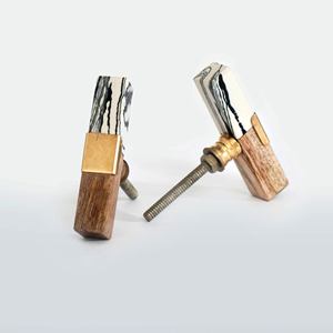 Perillas de mármol más vendidas de color azul claro con tamaño de forma de color personalizado Hecho en artículo DE LA India - Product Image 4