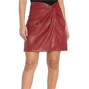 Jupe en cuir pour femmes de qualité supérieure Jupe en cuir pour femmes de taille haute Jupe en cuir pour femmes de style décontracté - Product Image 1