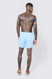 กางเกงยีนส์ขาสั้นผู้ชายผ้าฝ้ายลำลองสำหรับฤดูร้อน ระบายอากาศได้ดี เอวยืดหยุ่น เหมาะสำหรับออกกำลังกาย วิ่ง สามารถปรับแต่งได้ - Product Image 3