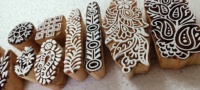 Blocs d'impression en bois sculptés à la main sur mesure, idéaux pour l'impression textile, l'impression au henné et l'artisanat d'enfants