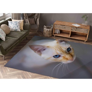 Alfombra con Estampado de Gatos, Perfecta para Amantes de los Gatos, Decoración del Hogar, Alfombra Suave No Tejida - Product Image 1