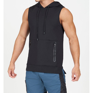 Gym Street Pull à capuche sans manches Veste à capuche pour homme Vêtements décontractés Sweats à capuche avec logo et design personnalisés - Product Image 3