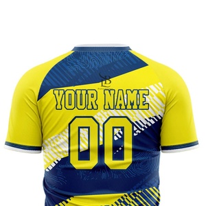 Ensemble de maillot de football pour hommes, logo personnalisé, uniforme de football sublimé, vente en gros, polyester, t-shirt de sport à séchage rapide pour joueur - Product Image 5