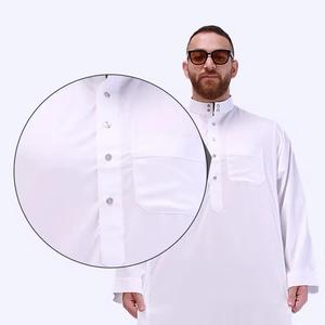 เครื่องแต่งกายอิสลามแบบดั้งเดิม Jubba หรูหราสีดำสไตล์อาหรับ Jubba - Product Image 4