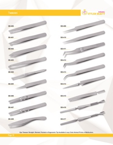 การออกแบบกันลื่นและขอบเรียบให้การควบคุมและความสะดวกสบายที่ดีขึ้นระหว่างการใช้งานระดับมืออาชีพเครื่องมือถอนขนคิ้ว - Product Image 6