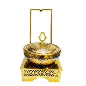 Nueva llegada elegante de acero inoxidable atractivo redondo Chaffer Chafing Dish Buffet calentador de alimentos pantalla para catering de boda - Product Image 6
