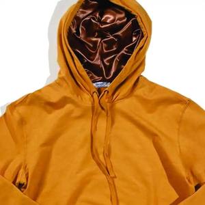 Men's Basic Solid Color Thick Cotton Hooded Sweatshirts Custom Wholesale Silk Satin <b>Lined</b> <b>Hoodies</b> Breathable Hood for Winter - Product Image 5