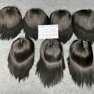 Pelucas de cabello humano vietnamita superior hueso recto color negro natural Super doble peluca extensión de cabello parte media - Product Image 4