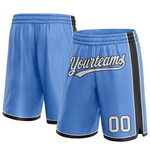 Pantalones cortos de baloncesto Industrie Direct Engro Sportswear Custom Light Blue White-Black Pantalones cortos de baloncesto auténticos - Product Image 1