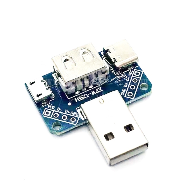 DC 5V 2.54mm Type-C USB Converter Standard USB Female to Male to Micro USB to 4P Interface Converter Terminal Adapter Board 2