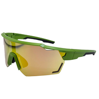 Gafas de Sol Deportivas para Ciclismo con Lentes de Visión Nocturna UV400 de PC, Patillas Intercambiables, Blancas/Negras, Protección UV