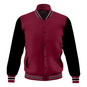 Custom Made Men's Vintage Style Varsity <b>Jacket</b> Premium Quality Windproof Breathable <b>Fleece</b> <b>Lined</b> Polyester/Cotton Custom Colors - Product Image 1