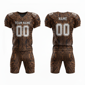 Uniforme de football américain personnalisé pour hommes, jeunes et adultes, vêtements de sport d'équipe personnalisés, y compris le maillot, le pantalon, taille plus - Product Image 4