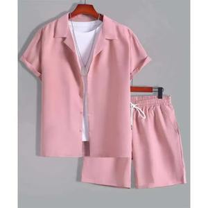 Conjunto informal de calle de verano para hombre, venta al por mayor, conjunto de dos piezas con pantalones cortos estampados y camisetas de secado rápido y transpirable - Product Image 2