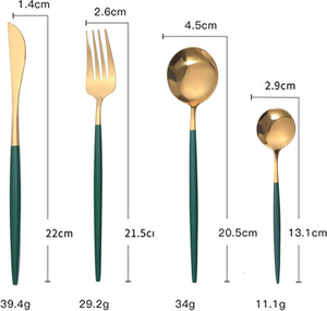 Ensemble de couverts au look vintage ensemble de couverts classiques ensemble de couverts pour événement de mariage couteau à dîner cuillère fourchette décor de restaurant à la maison - Product Image 4