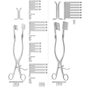 Rétracteur chirurgical en acier inoxydable Beckman-Eaton, 32 cm de long, à pointe émoussée et pointue, 6 branches, ensemble d'instruments auto-retenus - Product Image 4