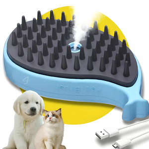 Spazzola Multifunzionale a Batteria per la Toelettatura degli Animali Domestici, Strumento in Plastica Personalizzabile per Gatti e Cani, per Districare il Pelo e Massaggiare - Product Image 4