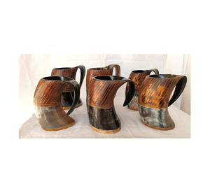 Tasse en corne de buffle Meilleure vente Fabrication Viking Tasse à boire de bière en corne de boeuf écologique Excellente qualité - Product Image 3