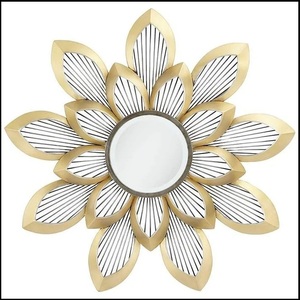 Miroir décoratif rond doré simple Miroir mural moderne à cadre métallique pour chambre à coucher, pour l'entrée du salon de maquillage de vanité - Product Image 2