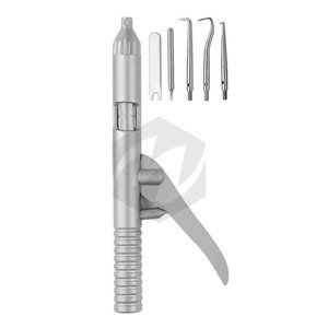 ปืนถอดครอบฟันอัตโนมัติแบบสปริง พร้อมหัว 4 แบบ และประแจปรับ สำหรับการถอดครอบฟันทางทันตกรรมและจัดฟัน - Product Image 6