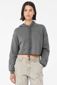 Sweat-shirt à capuche en molleton uni brodé pour femme, longueur standard, décontracté, mode, vente directe d'usine, prix raisonnable - Product Image 5