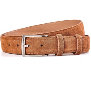 Cinturón de cuero completo de ante para hombre Opciones de varios estilos Vestido informal Cinturón de cuero 1.38in (35mm) Cinturón de ante ancho Accesorios para hombres - Product Image 1