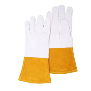 Guantes de Soldadura TIG de Piel de Oveja de Primera Capa y Piel de Vaca Extendida, Suaves y Cómodos, Resistentes al Calor, para Soldador - Product Image 1