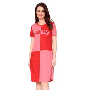 100% coton tricoté Maxi Nighty Sleepwear robe de nuit courte pour femmes dames à vendre du principal revendeur indien - Product Image 1