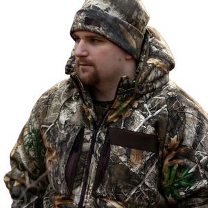 AEROSTRIDE INDUSTRIES Hooded Canvas Front <b>Packable</b> Men's Lightweight Waterproof Eco-Friendly Breathable Winter Windproof Hunting - Product Image 3