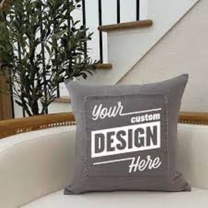 Funda de almohada de lino y algodón orgánico 100% personalizada, sostenible y ecológica, con impresión de logotipo personalizado para Fundas de cojín - Product Image 2