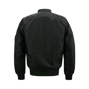 Abrigo deportivo de seda cálido informal de invierno para hombre, chaqueta Bomber de satén MA1 con cuello redondo para senderismo al aire libre, béisbol, para Estilo de vida activo - Product Image 3