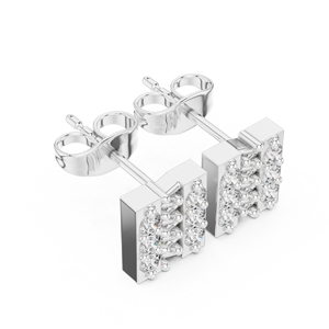 S925 plata esterlina mujer pendiente conjunto moda lujo Moissanite joyería VVS Moissanite - Product Image 3