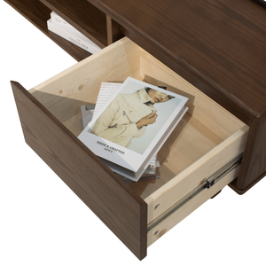 Mueble para TV de Madera Maciza, Consola Multimedia Minimalista con Gabinete de Almacenamiento para Sala de Estar y Apartamento - Product Image 6