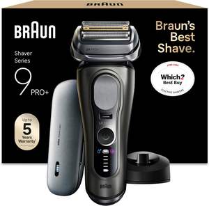 Afeitadora eléctrica Braun Serie 9 PRO+, afeitadora en seco y húmedo para hombres con 5+1 cuchillas ultrafinas de precisión, Pro SensoAdapt, hasta 60 min - Product Image 6